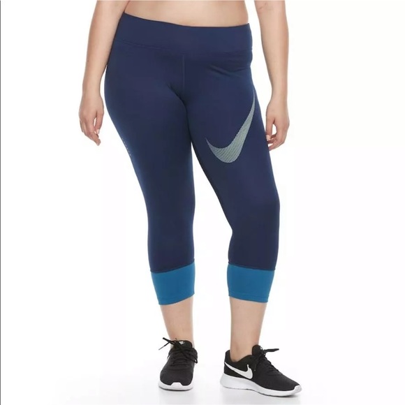 nike blue running leggings